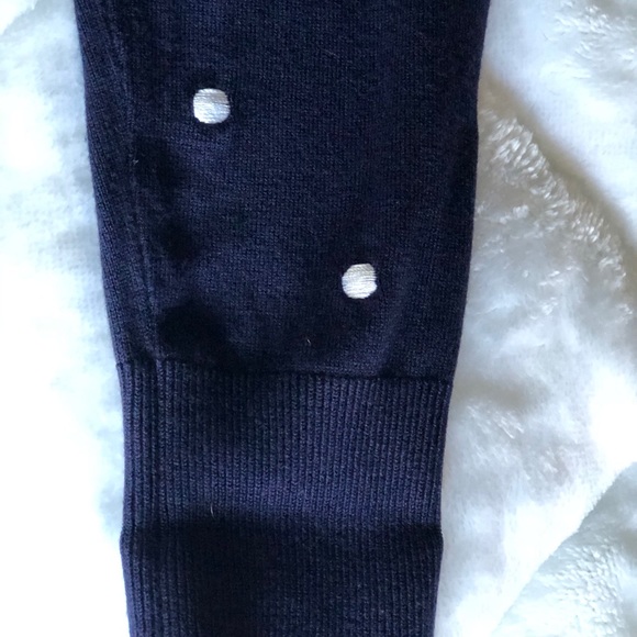 Charter Club Navy polka dot cardigan (medium) - Picture 4 of 6